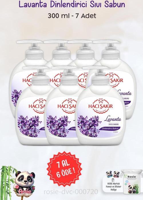 7 AL 6 ÖDE  Hacı Şakir Lavanta Dinlendirici Sıvı Sabun 300 ml ve ROSIE
