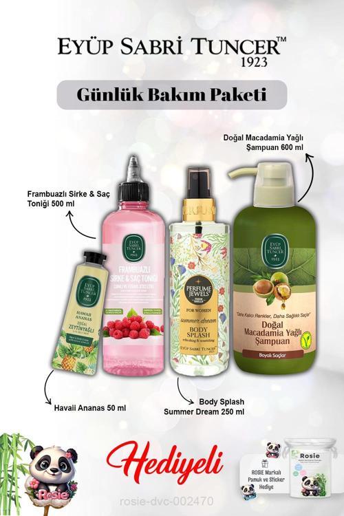 Summer Dream Vücut Spreyi, Frambuaz Tonik, Macadamia Şampuan, Krem Hawaii Ananas ve Rosie