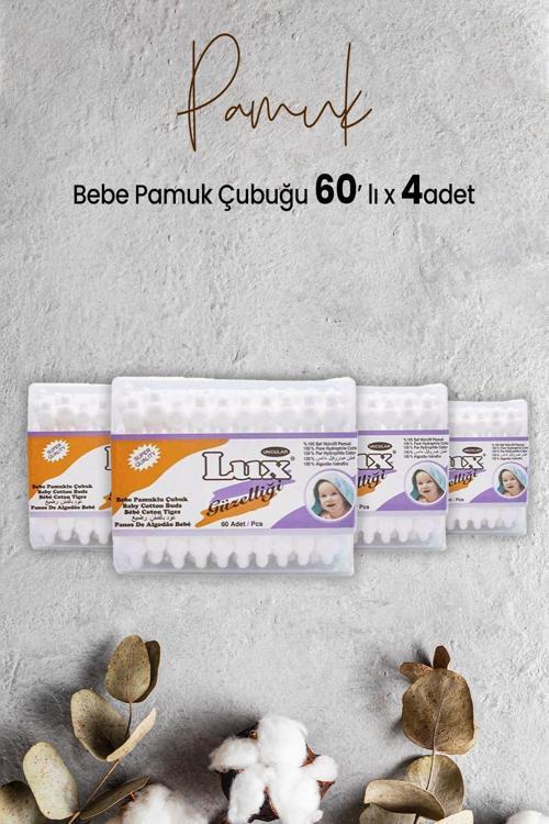 Bebe Pamuk Çubuğu 60' lı x 4 Adet