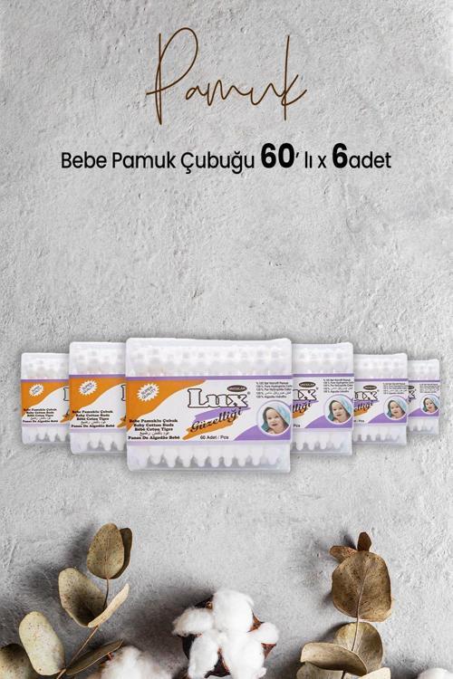 Bebe Pamuk Çubuğu 60' lı x 6 Adet