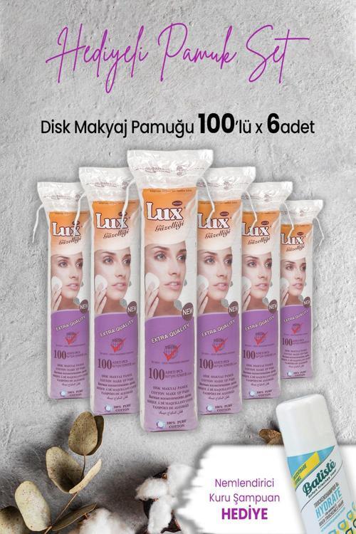 Disk Makyaj Pamuğu 100'lü x 6 Adet ve Hediyeli
