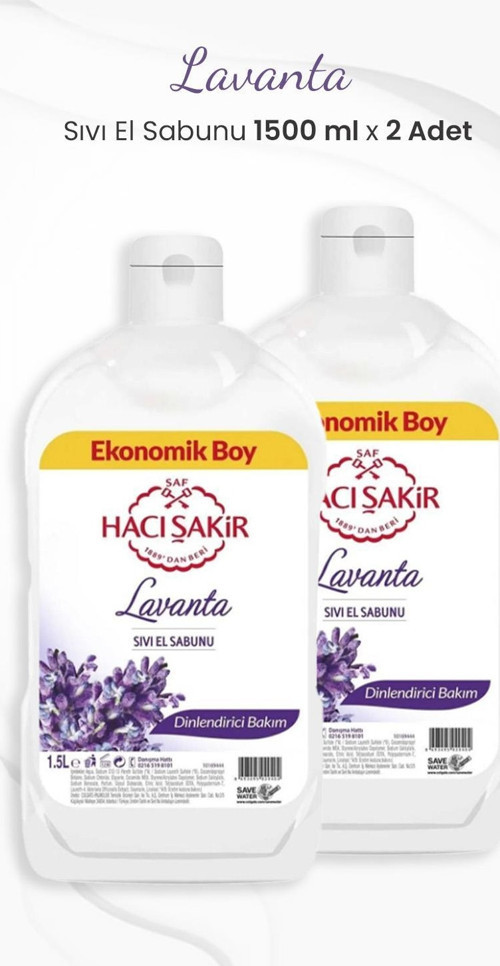 Lavanta Dinlendirici Bakım Sıvı El Sabunu 1500 ml x 2 Adet