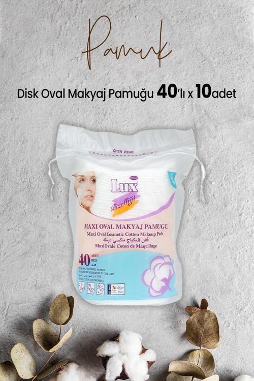 Disk Oval Makyaj Pamuğu 40' lı x 10 Adet
