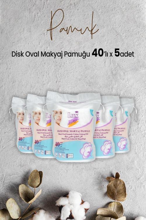 Disk Oval Makyaj Pamuğu 40' lı x 5 Adet