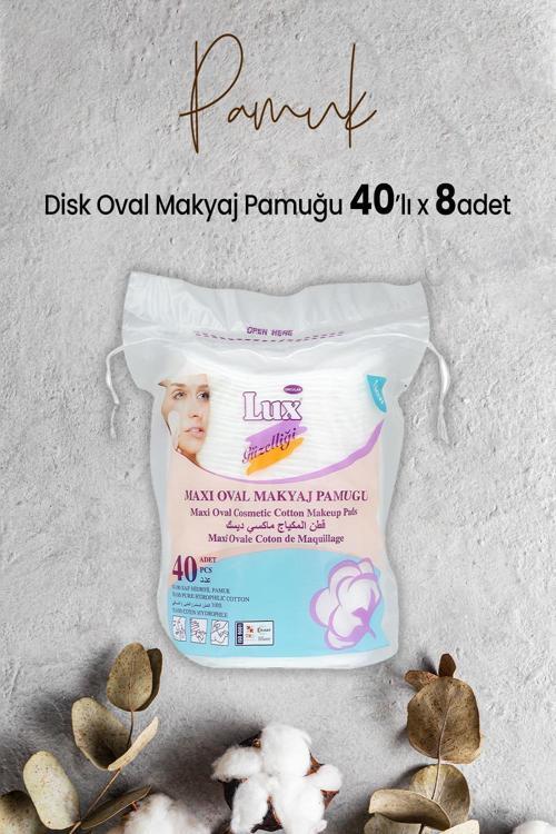 Disk Oval Makyaj Pamuğu 40' lı x 8 Adet