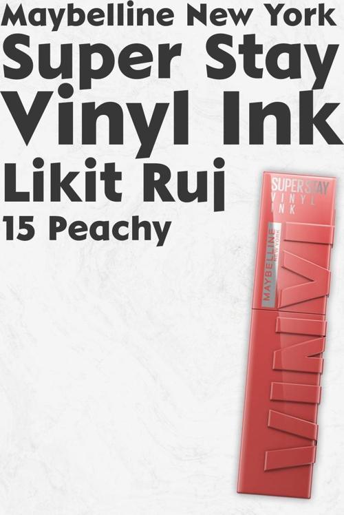 Super Stay Vinyl Ink Likit Ruj 15 Peachy