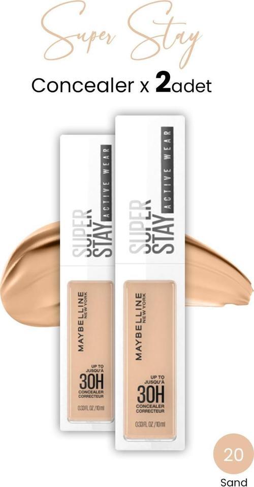 Superstay Active Wear Concealer 20 Sand x 2 adet