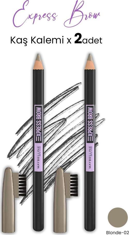 Maybelline Express Brow Kaş Kalemi - 02 Blonde  x 2 Adet