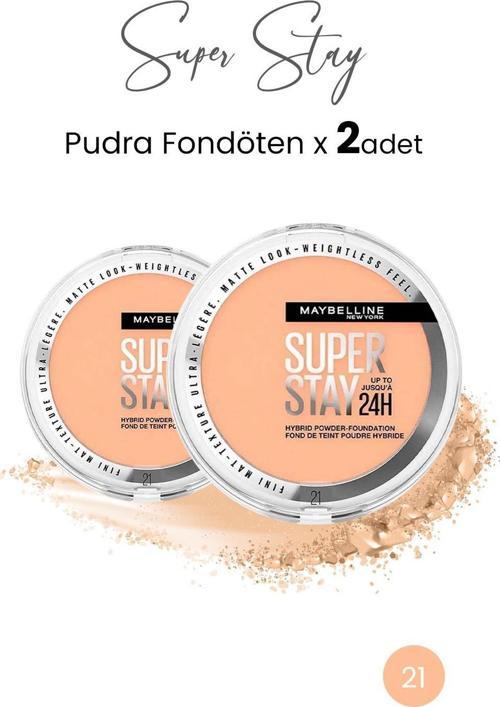 Superstay Hibrit Pudra-Fondöten 21  x 2 Adet