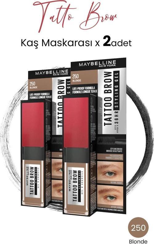 Tattoo Brow 36H Maskarası 250 Blonde x 2 Adet