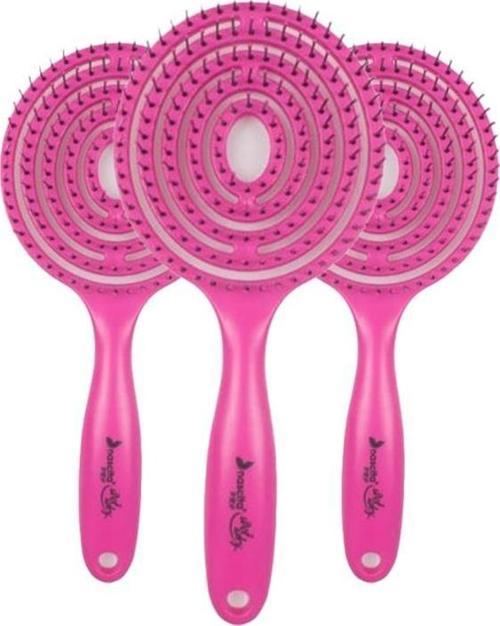 Üç Boyutlu Saç Fırçası Şeker Pembe x 3