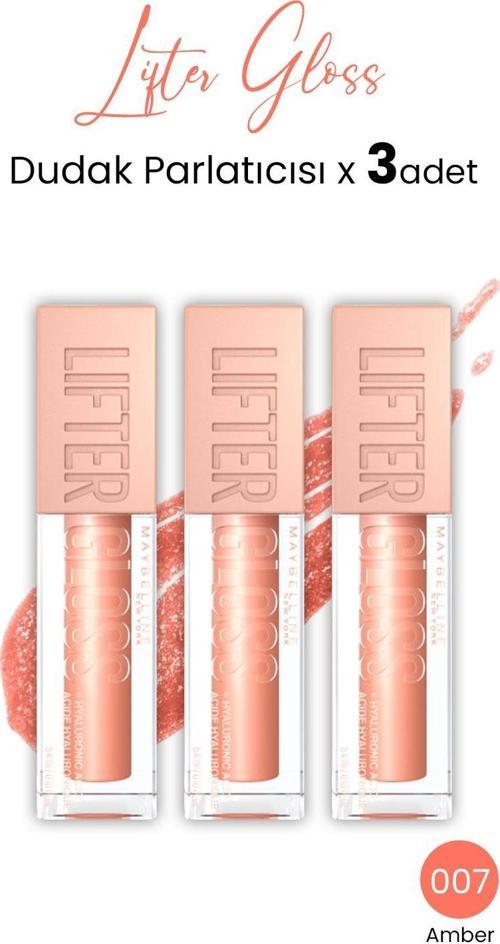 Lifter Gloss Dudak Parlatıcısı 007 Amber x 3 adet