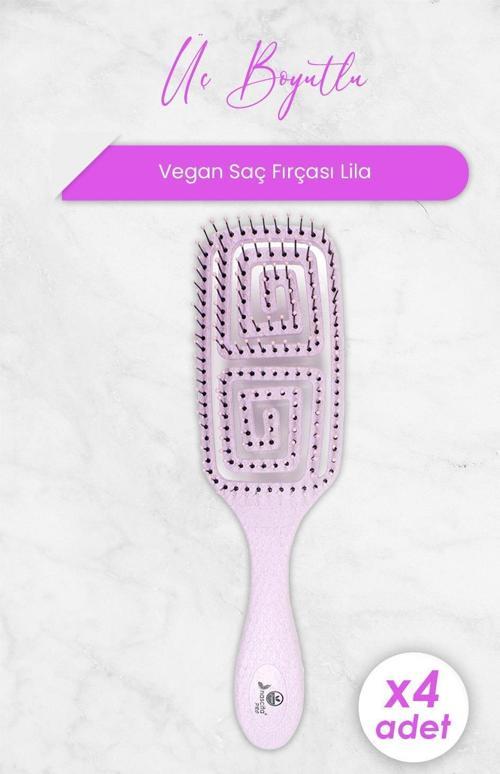 Üç Boyutlu Saç Fırçası Vegan Lila 5853 x 4 Adet