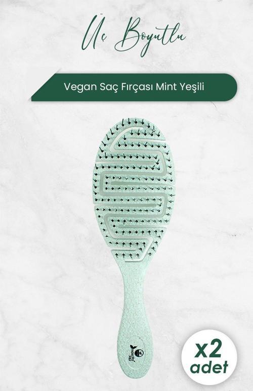 Üç Boyutlu Saç Fırçası Vegan Mint Yeşili 5846 x 2 Adet