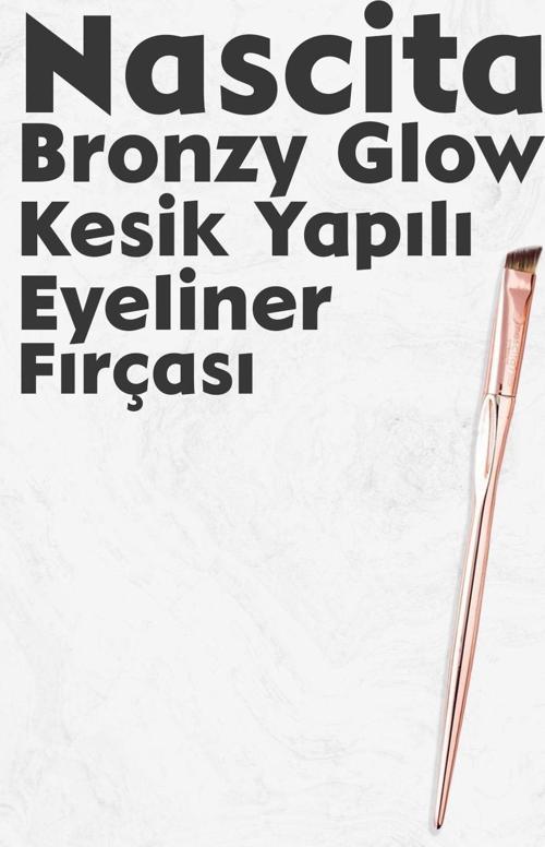 Bronzy Glow Kesik Yapılı Eyeliner Fırçası