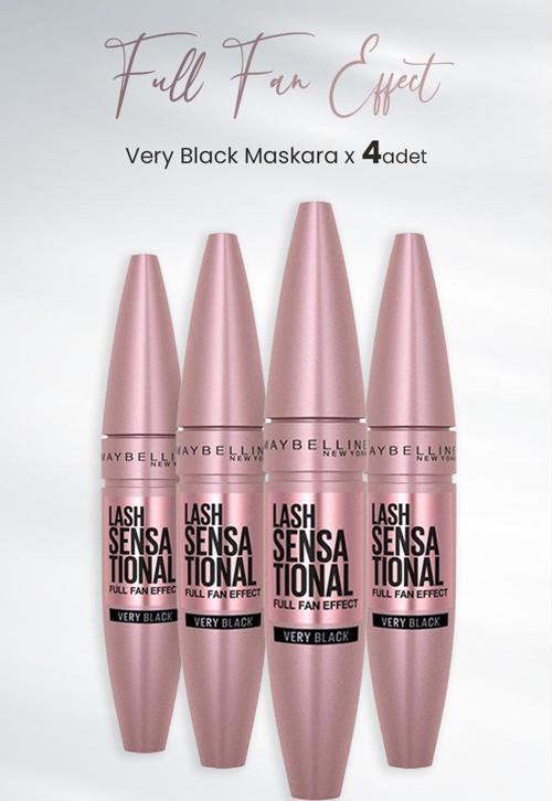 Maskara Full Fan Effect Very Black x 4 Adet