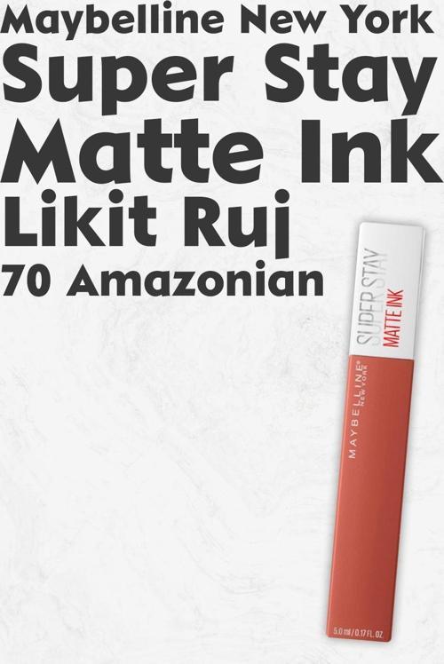 Super Stay Matte Ink Likit Mat Ruj 70 Amazonian