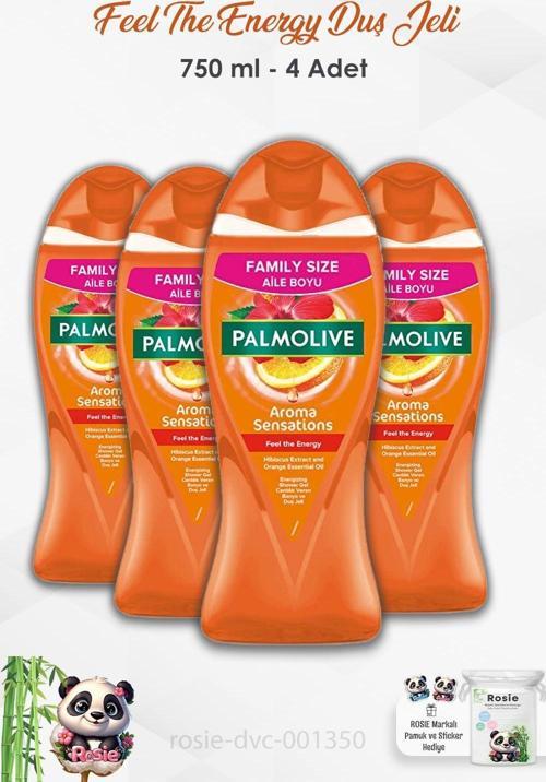 4'lü Set Palmolive Duş Jeli Feel The Energy 750 ml ve ROSIE