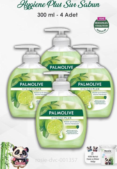 4'lü Set Palmolive Hygiene Plus Koku Giderici Sıvı Sabun 300 ml ve ROSIE 