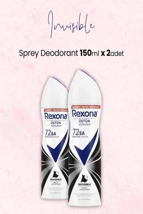 Kadın Sprey Deodorant Invisible 150 ml x 2 Adet