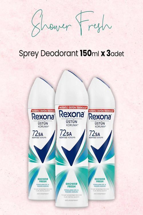 Kadın Sprey Deodorant Shower Fresh 150 ml x 3 Adet
