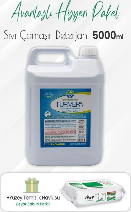 Sıvı Çamaşır Deterjanı 5 Litre ve Easy Clean Yüzey Temizlik 100' lü