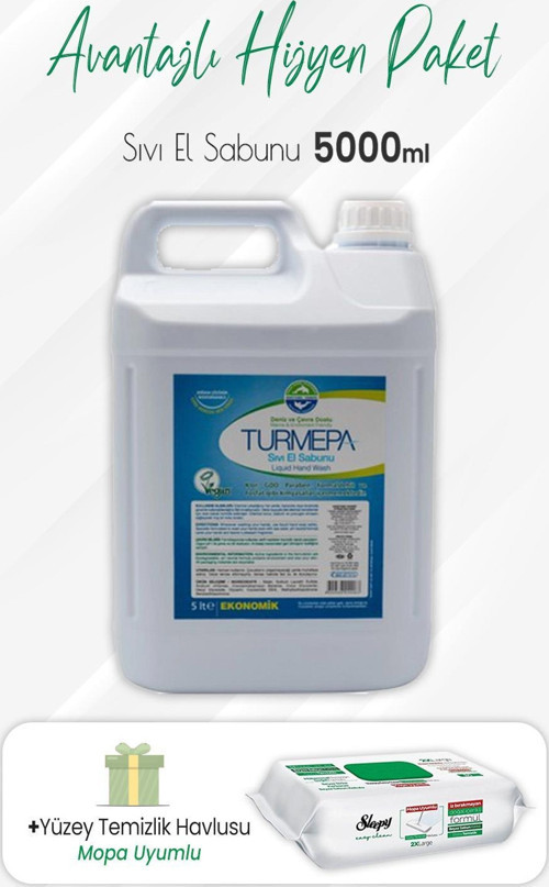 Sıvı Sabun 5 lt ve Mopa Uyumlu Yüzey Temizlik 80'li