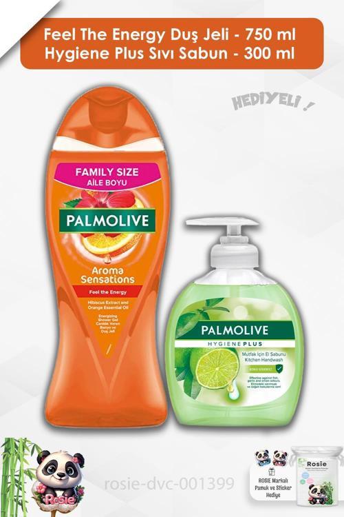 Duş Jeli Feel The Energy 750 ml,Hygiene Plus Sıvı Sabun 300 ml ve ROSIE