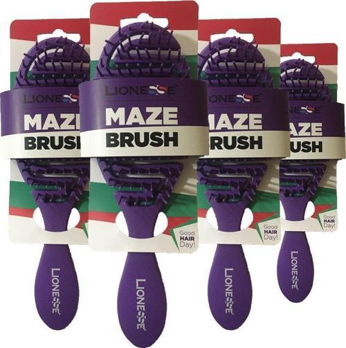 Lionesse Saç Fırçası Oval Mor x 4