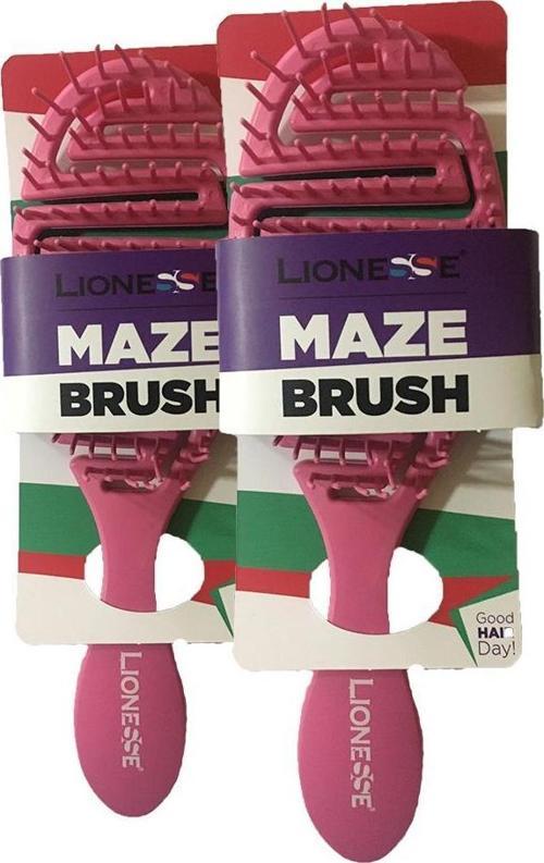 Lionesse Saç Fırçası Oval Pembe x 2