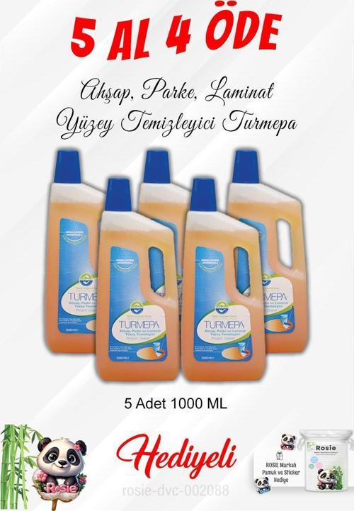 Ahşap, Parke, Laminat Temizleyici Turmepa 5 Al 4 Öde 1000 ML ve Rosie Pamuk