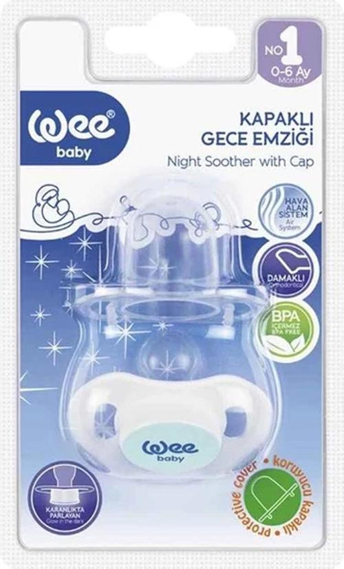 Kapaklı Gece Emziği No 1 0-6 Ay Mavi