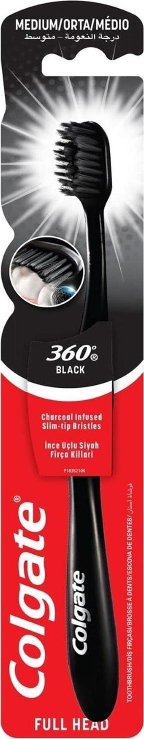 360 Charcoal Siyah Orta Diş Fırçası