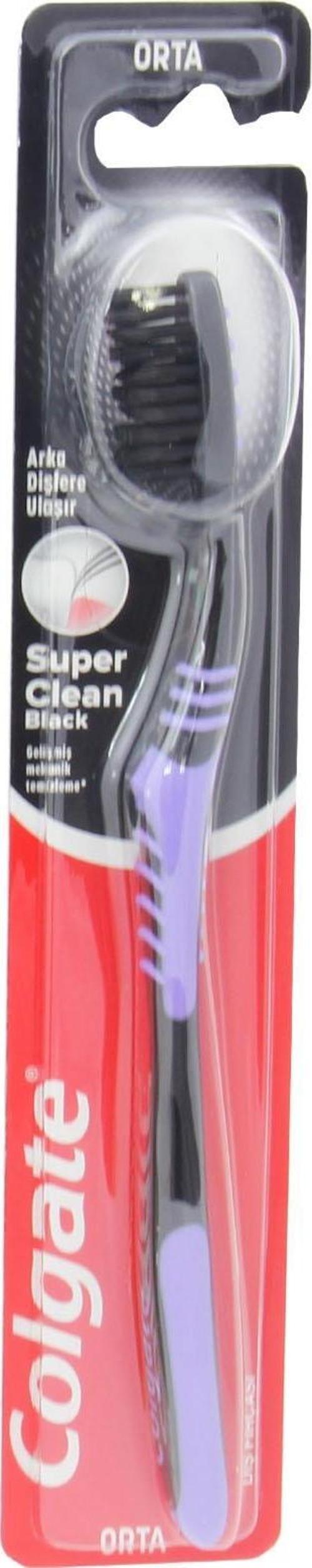 Süper Clean Black Orta Diş Fırçası Mor