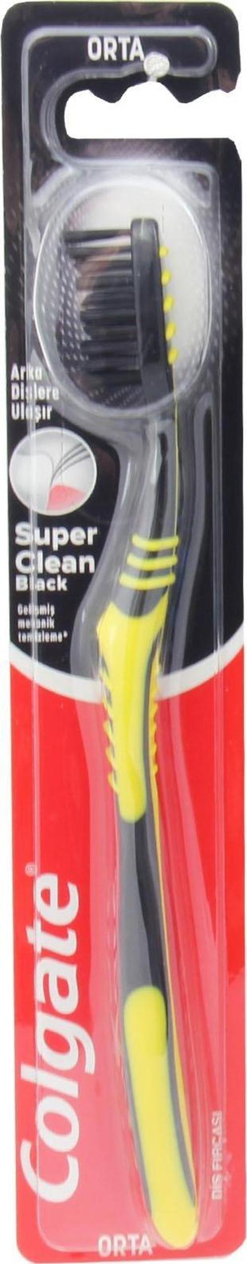 Süper Clean Black Orta Diş Fırçası Sarı