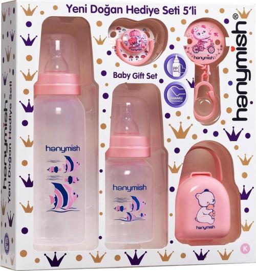 Yenidoğan PP Hediye Seti 5 li Pembe