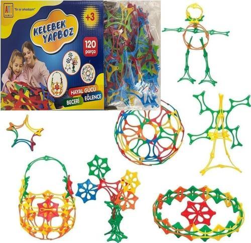 Beceri Eğlence 120 Parça Kelebek Puzzle Eğitici Şekiller Pop Tubee