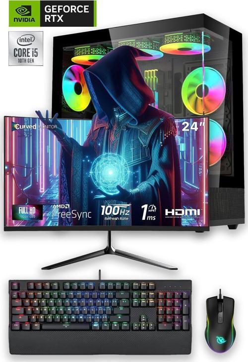 e-Vix Priam i5-12400F 16GB 256GB M.2 NVMe RTX 4060 8GB 24" Oyuncu Masaüstü Bilgisayarı