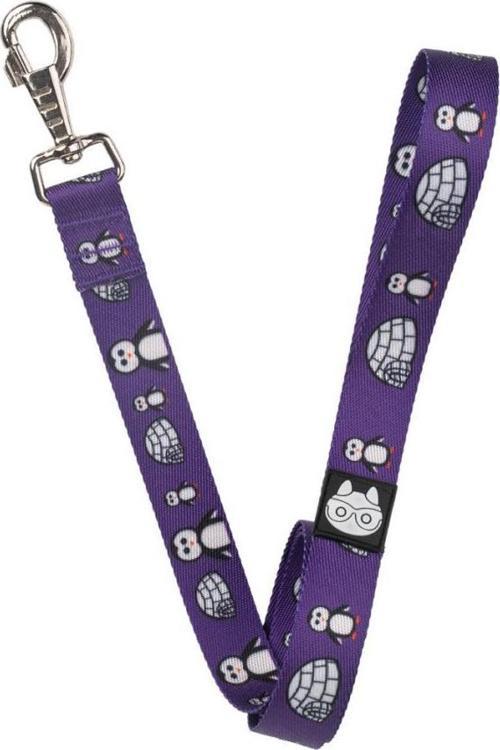 Nazz Köpek Gezdirme Tasması Penguenli Mor Medium 2X120 Cm
