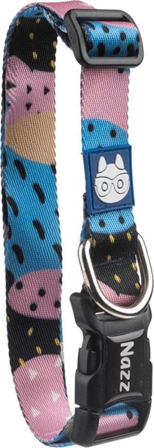 Nazz Köpek Boyun Tasması Çilekli Pembe Medium 2X34 Cm
