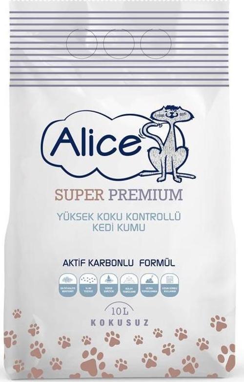Aktif Karbonlu Super Premium Topaklaşan Kedi Kumu 10 Lt
