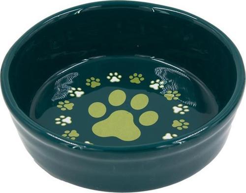 Renkli Seramik Köpek Mama Kabı Yeşil 400 ml