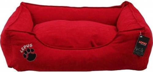 Soft Fermuarlı Köpek Yatağı Kırmızı Small