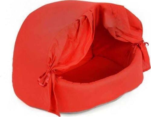 ​Pet Pretty Perdeli Kumaş Yuvalı Kedi ve Köpek Yatağı 40*50*36 Cm