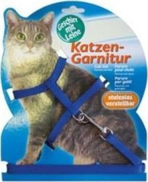 Katzen Kedi Göğüs Tasması Düz Mavi