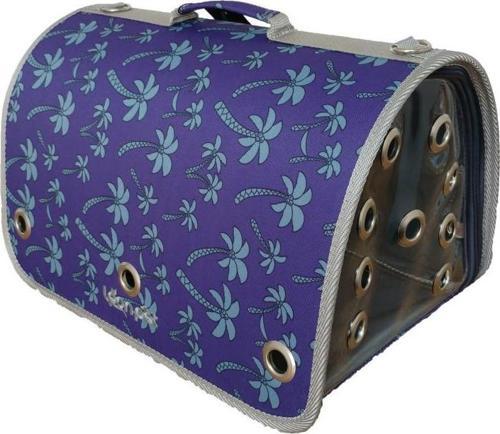 pet Köpek ve Kedi Fly Bag Taşıma Çantası Siyah Çiçek Desenli 25x40x25 Cm