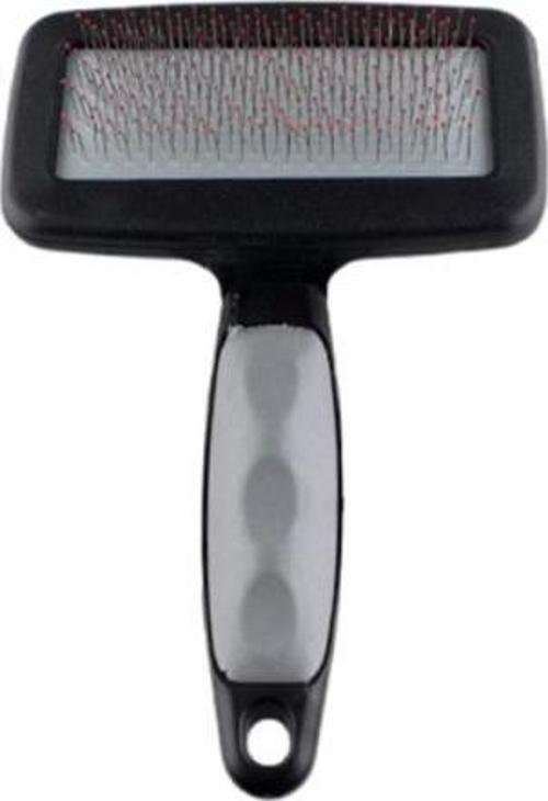 Slikon Top Başlıklı Kedi ve Köpek Fırçası Large Gri 16x12 Cm