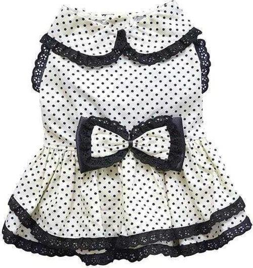 Beyaz Noktalı Elbise XLarge