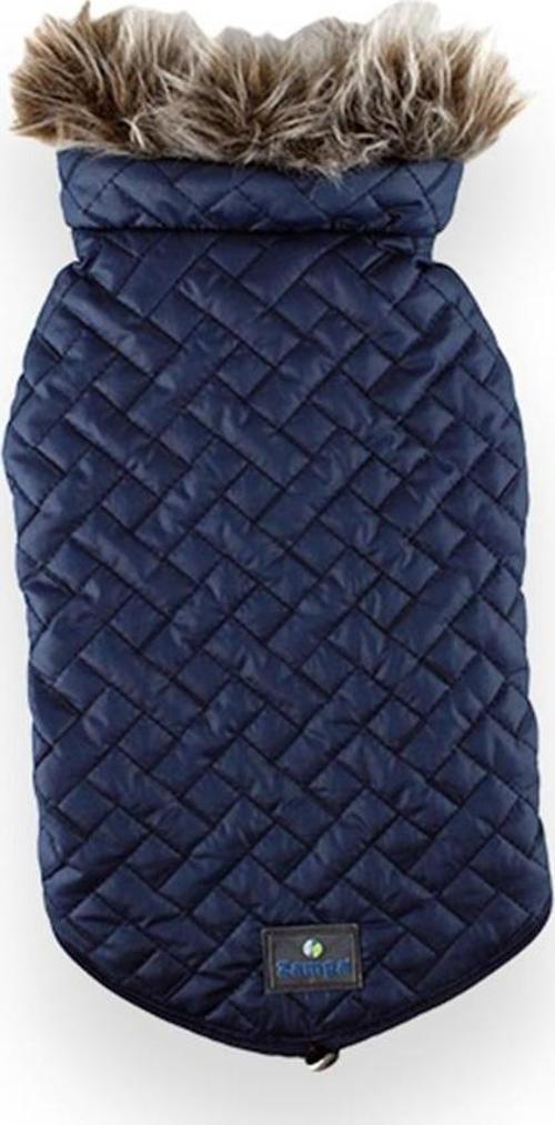 Supreme Yakalı Kürklü Mont Lacivert Medium
