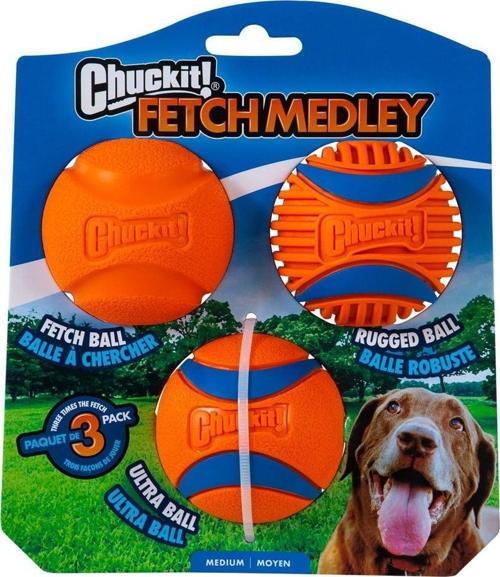 ! Fetch Medley 3'lü Köpek Oyun Topu Seti